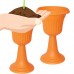ALEKO Tall Plastic Garden Plant Urn - Orange - Lot of 2   555955790